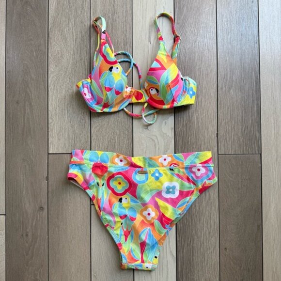 Kenny Flowers Vibrant Watercolors Bikini Set - Multicolor - Picture 3 of 5